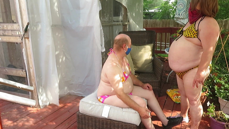 BBW nurse Vicki adventures with friends: Bbw tranny DeeDee puts lotion on Brittney Mistress, Victoria's cross...