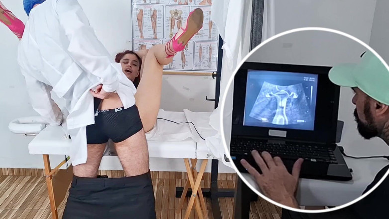 ksalnovinhos: Gynecologist Performs Ultrasound Differently Next to the Cuckold