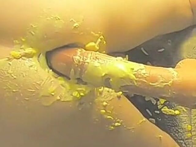 Hungry Femboy Ass Gets a Chicken Egg Salad Stuffing 1 (Whiteboybutt)