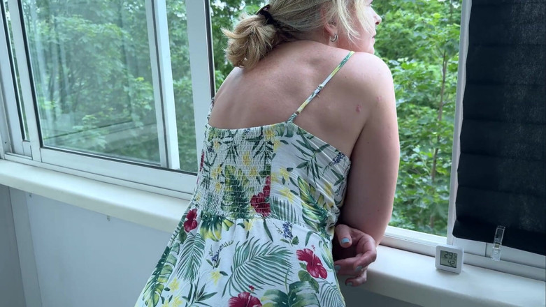LoveHomePorn: Invited for Coffee, Surprised with a Hot Neighbor Blowjob