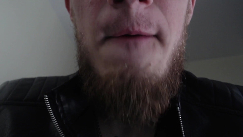 Hunky time: Master in the Leather Jacket Is Drooling
