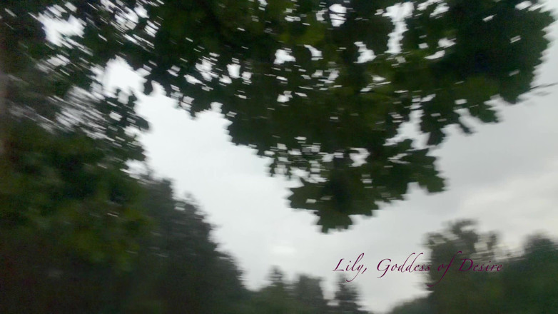 Lily, Goddess of Desire: Teen Shows Tits and Asshole During a Storm in the...