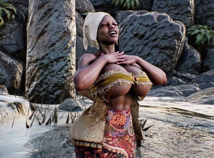 Denis animation: Big Tits and Big Ass for Ebony 50 Yo Zuma the...