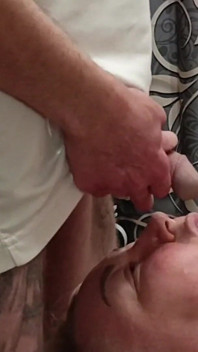 Neighbor's Deep Mouth Takes All the Cum and Swallows