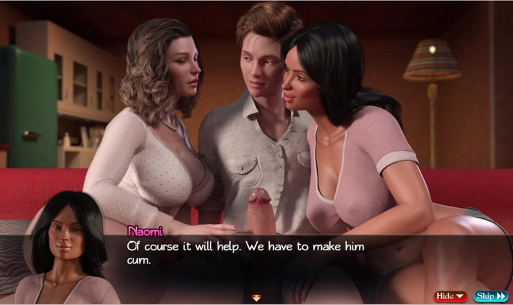 XXX Games Bunk: Сокровище Нади - 81 - геймплей - ролевая игра - две милфы соблазняют тинку и анальный трах