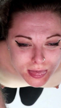Desperate teen facefucked & throat pie