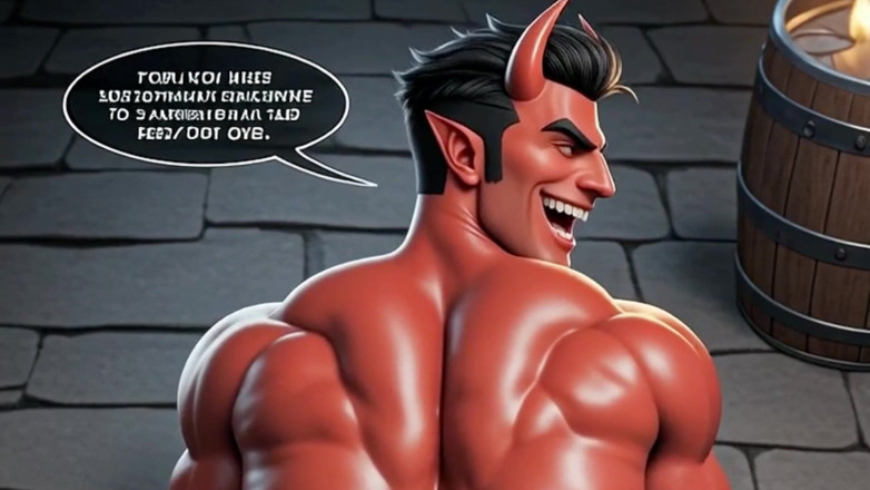 Real narrated fantasy Hentai: Un demon homosexual pasiv a luat o pulă în gaura lui...