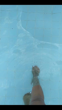 White Nails + Pool = Video for You Lol