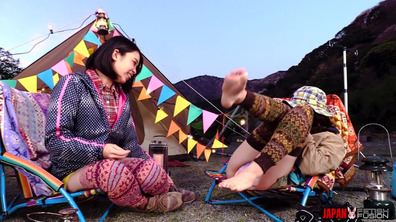Japan Fetish Fusion: Saku Kurosaki’s Sweaty Toes on Fuka Nagano’s Tongue. That Taste...