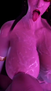 3D Huge Bobs Slut Sitting on the Big Cock