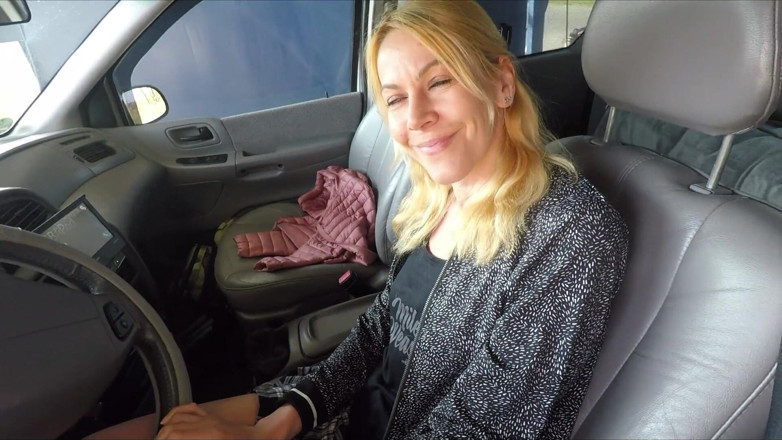 Miley Weasel: Hot Blonde Gets Her Ass Fucked While Washing the Car!!