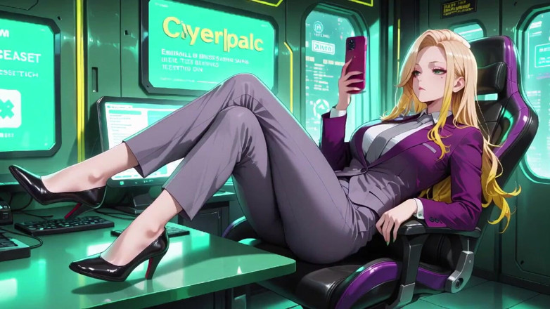 Tay Swift X: Blonde Boss in Purple Suit! Office Train Private Moments. She's...