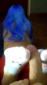 Footjob a sperma