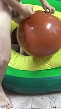 Avocado aufblasbarer flacher