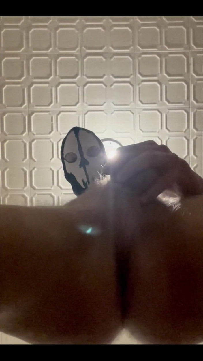 Johnny69227: 18 Cm Sexy Pták Vlastněný Maskovaný Štíhlým Twinkem. Intenzivní Masturbace S...