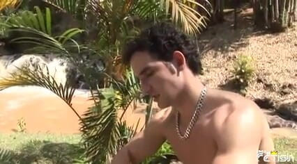 Gay Diaries: Chubby blonde guy gets his asshole smashed outdoor by a...
