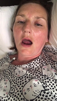 Mein heißes, verschwitztes, überkreuztes orgasmusgesicht
