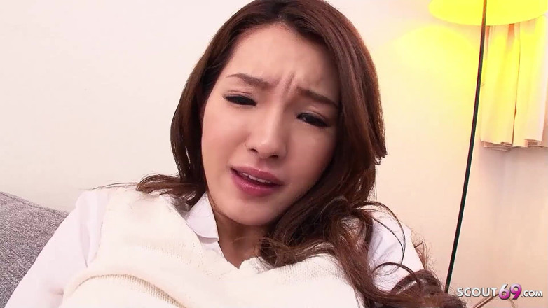 Asian porn collection: Skinny Japan college teen fucked by step dad with big...