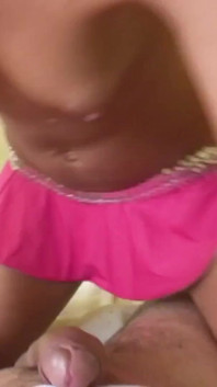 Horny blonde with small tits and petite body takes a good cock in her mouth and warm wet pussy