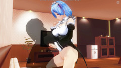 H3DC: 3D HENTAI. Rem monta la polla pero no te deja...