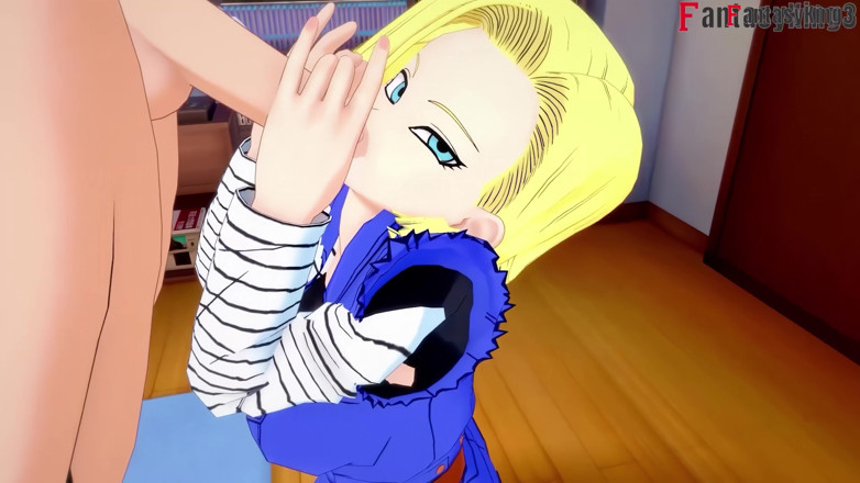 Fantasy king: Android 18 wchodzi do college'u, aby kontynuować pieprzenie Gohan - Dragon Ball...