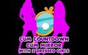 Camp Sissy Boi: Cum Countdown cum mirrror com 2 meninas vestidas