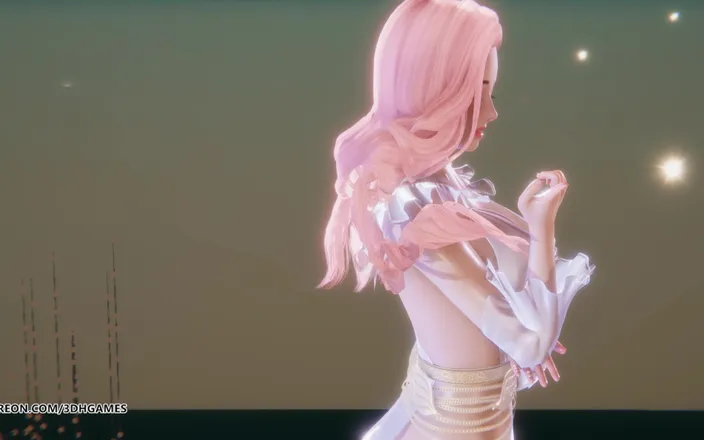 3D-Hentai Games: Hwaa Seraphine Sexy Striptease League of Legends Hentai Uncensored