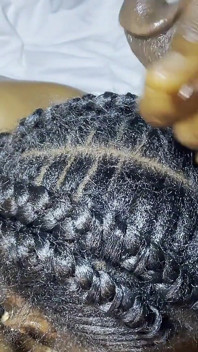 Hair Fetish for Ebony Teen Receiving Cum