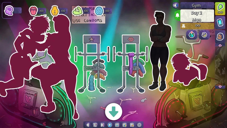 Futavision: Futadomworld: Człowiek otoczony dużymi silnymi muskularnymi futasami na siłowni - odcinek 4