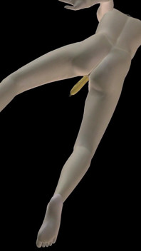 Geanimeerde 3D-porno - heel mooi meisje masturbeert met banaan tot een orgasme