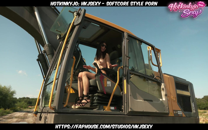 HOTKINKYJO: HKJSEXY - Softcore style porn: Hotkinkyjo Sexy Naked Dance on an Excavator