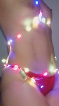 MILF Tangled in Christmas Lights
