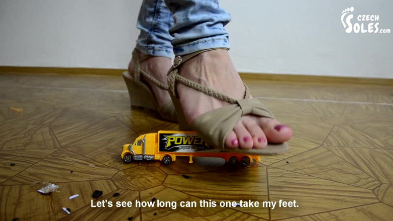 Czech Soles - foot fetish content: Giantess Crushing Puny Cars