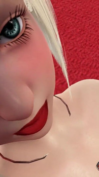 Animation hentai en 3D de la sexy Silvia en robe rouge - massage des gros seins, gros plan sur le doigtage de la chatte mouillée et cunnilingus au bureau, squirt