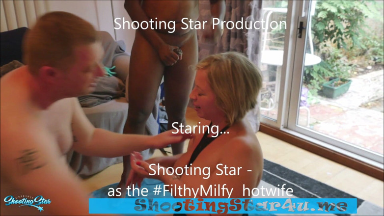 Shooting Star: Hotwife Interracial DP Creampie N Huge Facial