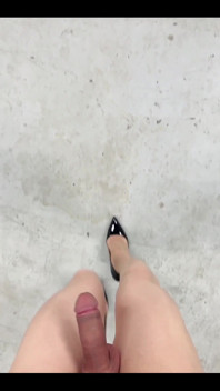 Nude Pantyhose and 12cm Highheels Try on