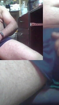 Stepdaddy Plays with His Big Cock and Cums
