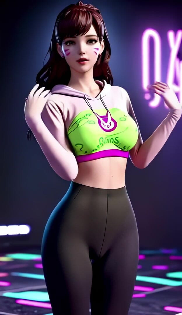 3D-Hentai Games: D.va의 불타는 불 댄스 (2ne1 - 화재)