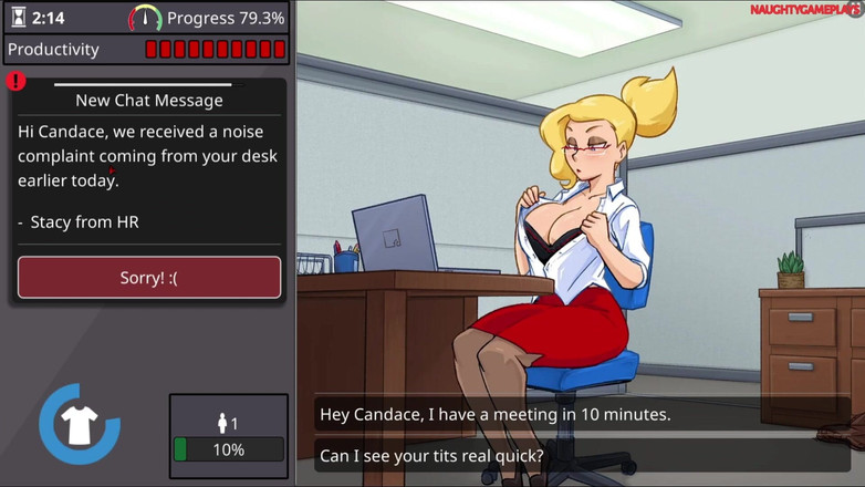 Naughty gameplays: À Peine Travaillant - Une Blonde À Forte Poitrine Se Fait Baiser...