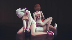 Waifu club 3D: Dvě dívky šukají trenéra v tělocvičně