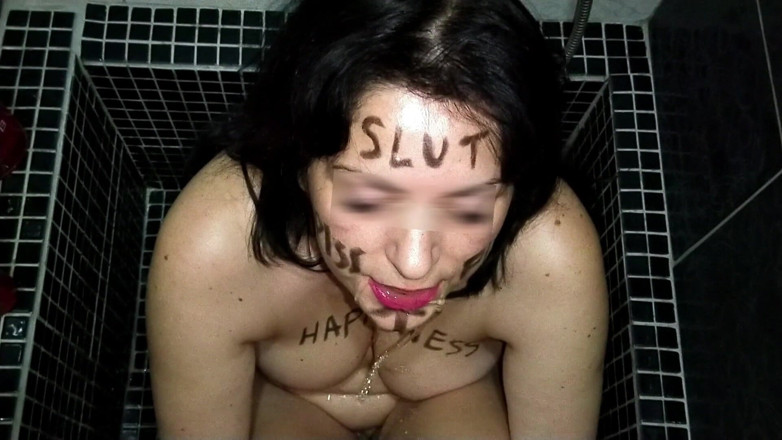 Toilet Mommy: Body writing stepmom take hot piss