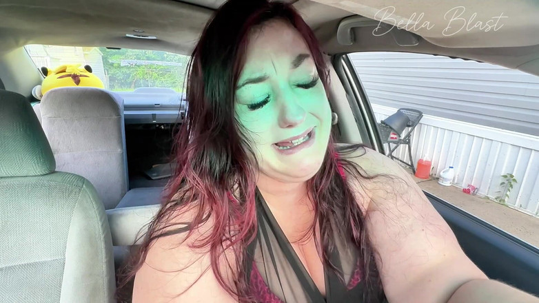 BellaBlast: Gassy BBW Car Cranking Zmagania: Samochód Wont Start, Flirty Złośliwiec...