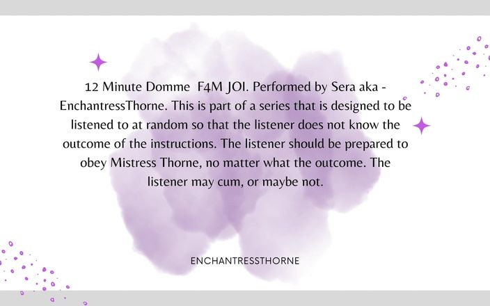 Enchantress Thorne: Femdom JOI Mean Denial 03