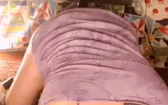Lifting My Purple Dress to Get Pounded by My Fuck Machine
