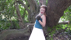 Xtime Network: Masturbacja na zewnątrz z napalona blond dziwką