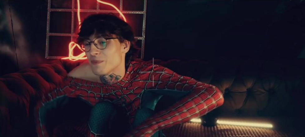 HotDogs studio: Fantasia Do Homem-aranha. O Garoto Posa Abaixo. Babaca
