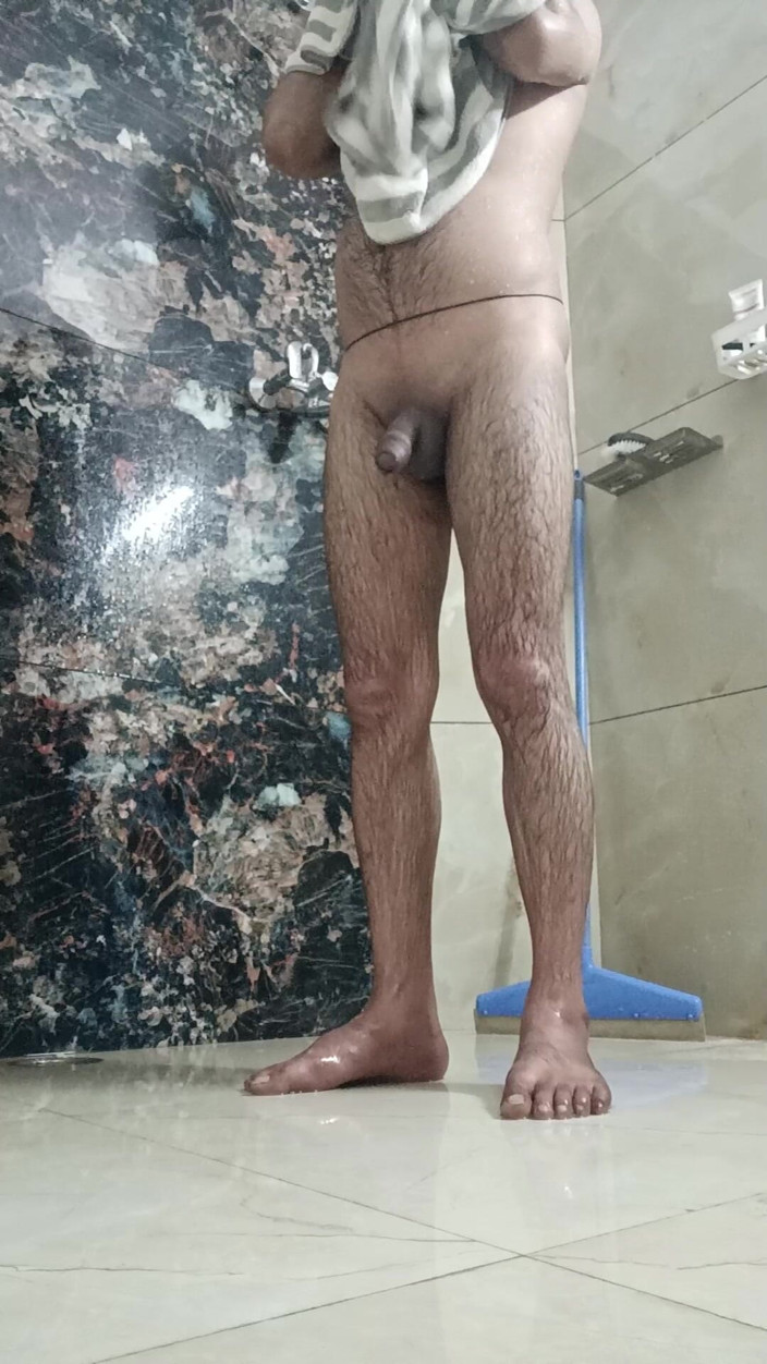 Rajasthani-old-lover: Indian Desi Man Enjoy Shower Show