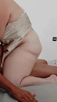 On the Whole Guy's Cock Leaving Him Ready to Enter Her Sexy Ass All Over