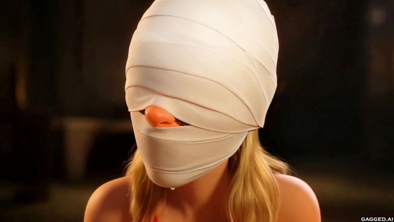 Gagged AI Cartoons: Gag Ordeal Olivia