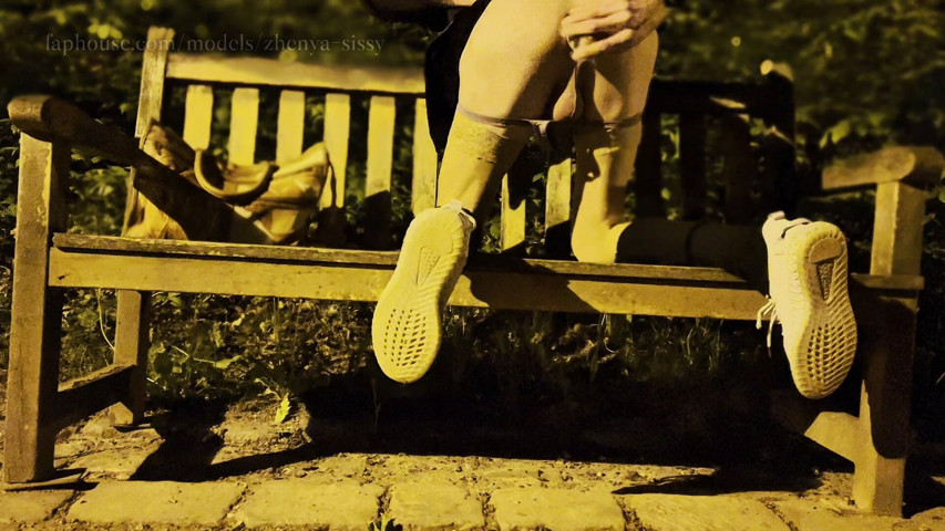 Femboy Fucks Himself in Public (Zhenya Sissy)
